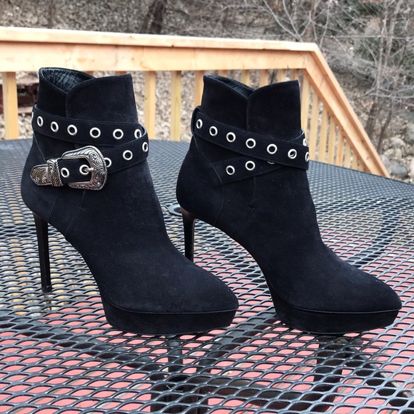 Saint Laurent Paris Stilettos 6.5M Ankle Boots - Picture 3 of 8